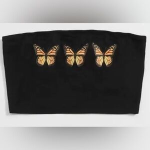 SHEIN Butterfly Print Tube Top ✨